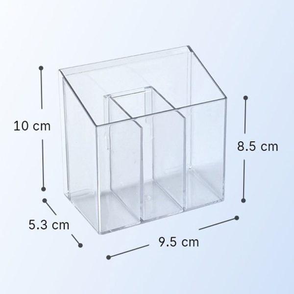 3-Compartment Clear Plastic Organizers Wall-Mounted Cosmetic Storage Box - Image 3