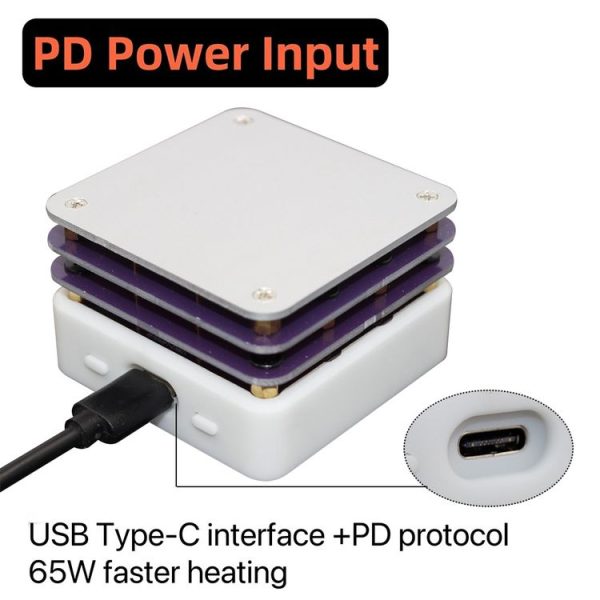 65W Welding Mini Constant Temperature Table LED Light Display, Model: With Clean Sponge - Image 6