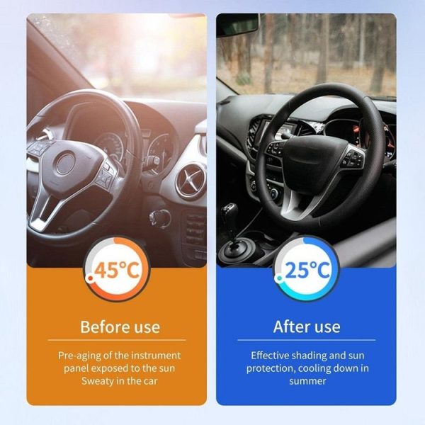 Car Windshield Sun Protection Heat Insulation Special-shaped Sunshade, Size: Small - Image 4