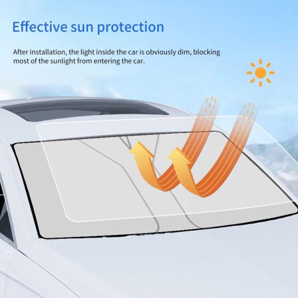 Car Windshield Sun Protection Heat Insulation Special-shaped Sunshade, Size: Small - Image 5