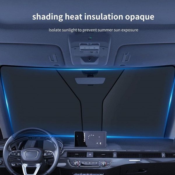 Car Windshield Sun Protection Heat Insulation Special-shaped Sunshade, Size: Small - Image 7