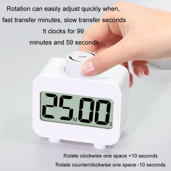 Kitchen Timer Student Study Time Manager (White) - Image 3
