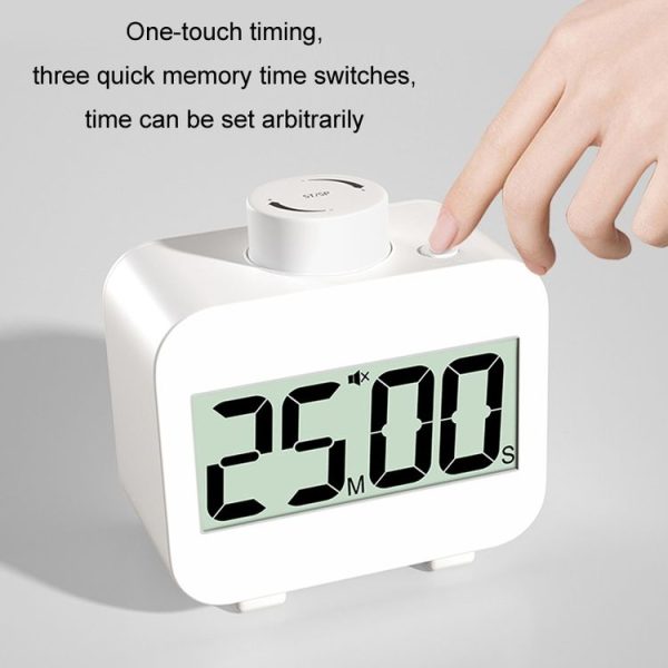 Kitchen Timer Student Study Time Manager (White) - Image 4