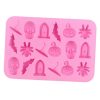 18 Grids Halloween Skull Chocolate Silicone Molds DIY Cake Decoration Mould (Pink) - Image 2