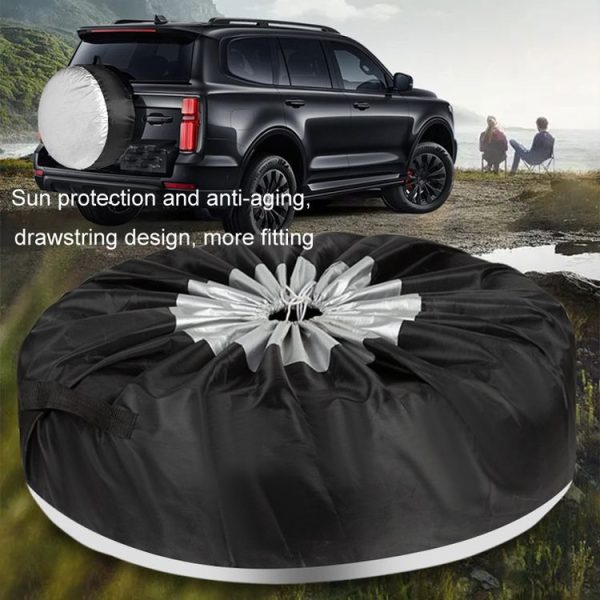 65x37cm 210D Oxford Cloth Car Waterproof Dirt-resistant Tire Protective Cover - Image 5