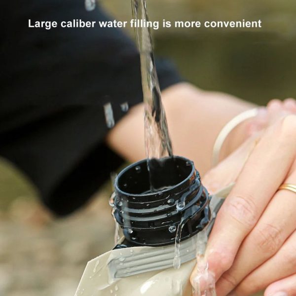 AOTU AT6667 Outdoor Large Capacity Water Bottle 9L Portable Folding Water Bottle Camping Car Drink Barrel (Khaki) - Image 10