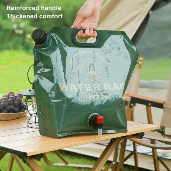 AOTU AT6667 Outdoor Large Capacity Water Bottle 9L Portable Folding Water Bottle Camping Car Drink Barrel (Khaki) - Image 11