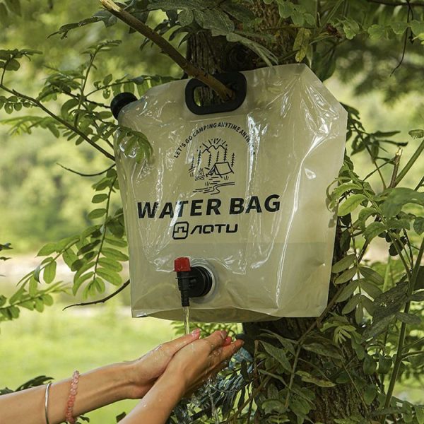 AOTU AT6667 Outdoor Large Capacity Water Bottle 9L Portable Folding Water Bottle Camping Car Drink Barrel (Khaki) - Image 12