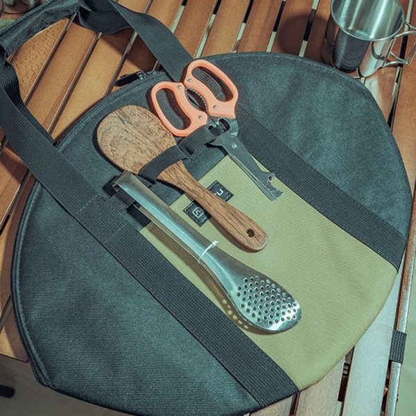AOTU AT6932 Small Outdoor Cast Iron Pot Storage Bag Grill Frying Pan Handheld Thickened Storage Bag - Image 8
