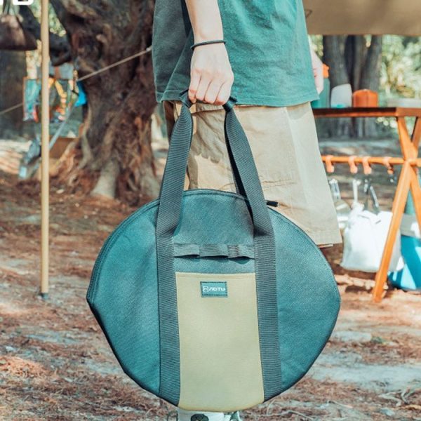AOTU AT6932 Small Outdoor Cast Iron Pot Storage Bag Grill Frying Pan Handheld Thickened Storage Bag - Image 9