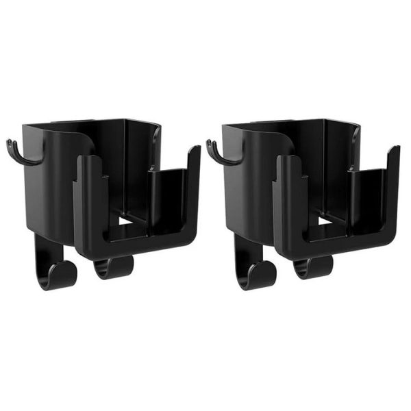 2pcs Car Multifunctional Cup Holder Storage Hook Mobile Phone Holder (Black)