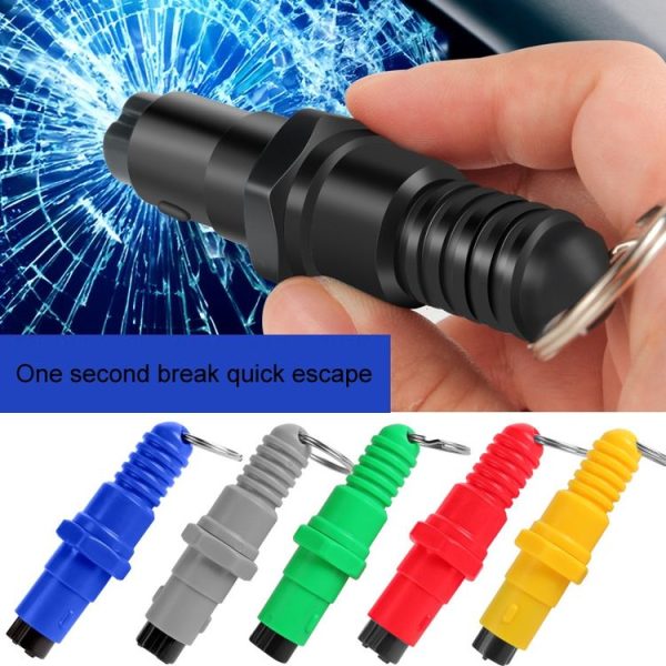 2 In 1 Mini Car Safety Hammer Seat Belt Cutter (Random Color Delivery) - Image 2