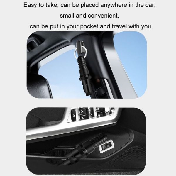 2 In 1 Mini Car Safety Hammer Seat Belt Cutter (Random Color Delivery) - Image 5
