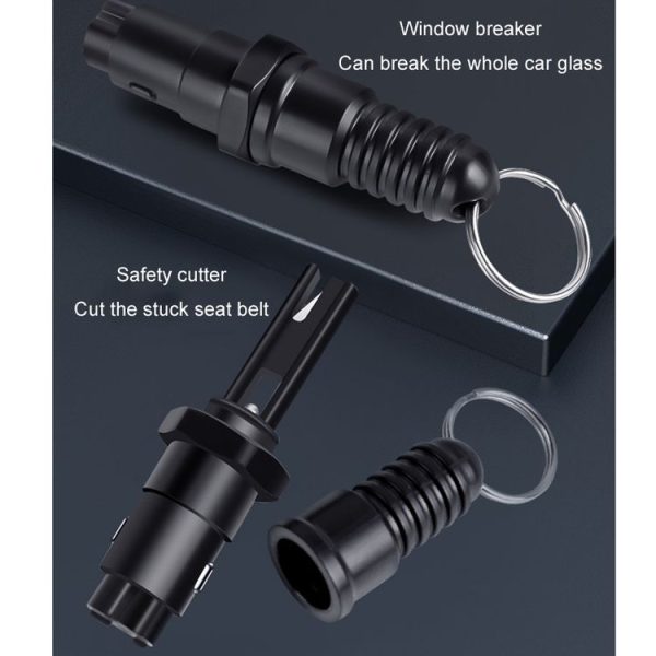 2 In 1 Mini Car Safety Hammer Seat Belt Cutter (Random Color Delivery) - Image 6