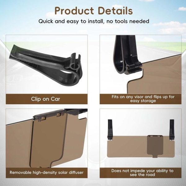 29.5x9.5cm Car Anti-Glare Sun Visor - Image 5