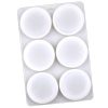 6 Grids Round Silicone Cake Molds Home DIY Handmade Soap Mould (Transparent)