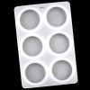 6 Grids Round Silicone Cake Molds Home DIY Handmade Soap Mould (Transparent) - Image 2