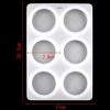 6 Grids Round Silicone Cake Molds Home DIY Handmade Soap Mould (Transparent) - Image 3
