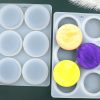 6 Grids Round Silicone Cake Molds Home DIY Handmade Soap Mould (Transparent) - Image 4