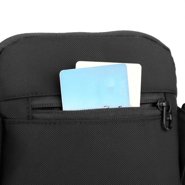 WEPOWER Men Single Shoulder Bag Simple Business Casual Crossbody Bag (Black) - Image 8