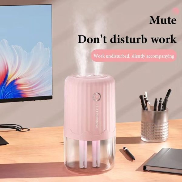 T06 Large-Capacity Atmosphere Night Light Household Dual Spray Air Humidifier, Color: White Plug-in - Image 8