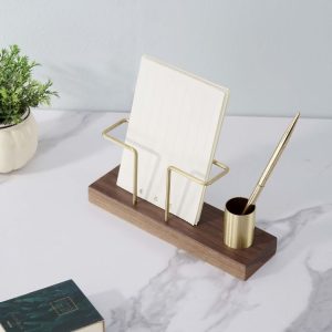 Beech Wood A Type Vertical Napkin Holder Dining Restaurant Kitchen Table Decor For Paper Napkins, Mail, Bills