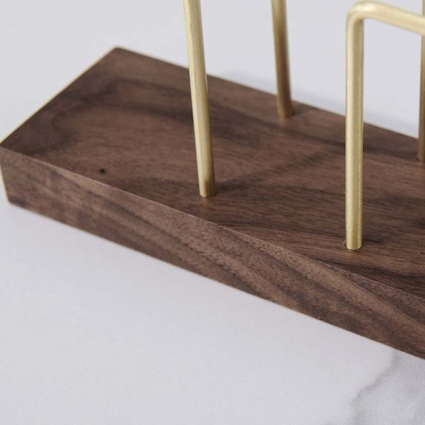 Beech Wood A Type Vertical Napkin Holder Dining Restaurant Kitchen Table Decor For Paper Napkins, Mail, Bills - Image 4