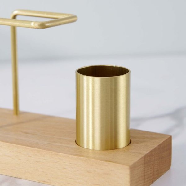 Beech Wood A Type Vertical Napkin Holder Dining Restaurant Kitchen Table Decor For Paper Napkins, Mail, Bills - Image 5