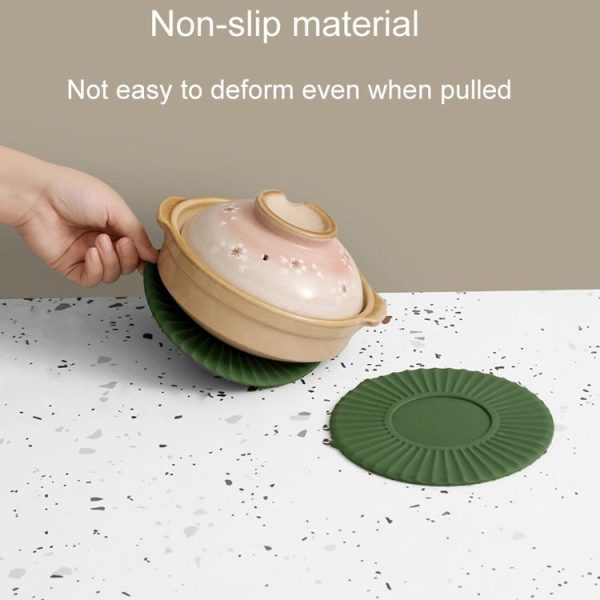 Household Silicone Heat Insulation Mat Kitchen High Temperature Resistant Baking Placemats (White) - Image 6