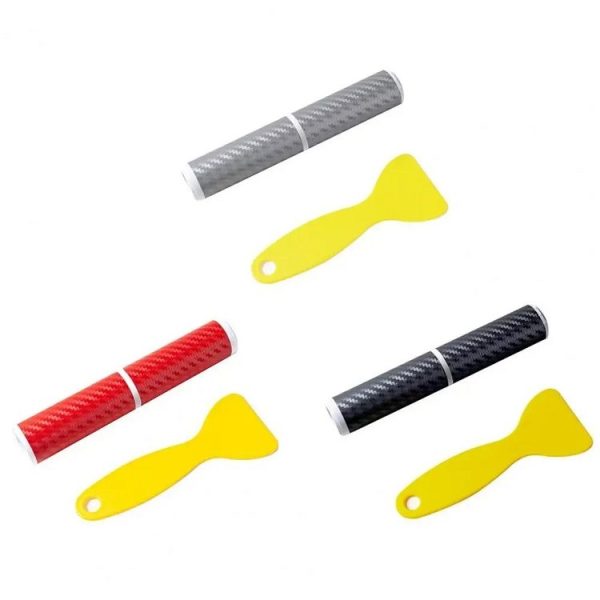 4pcs / Set Car Door Sill Strip PVC Anti-scratch Anti-dirt Protective Film (Carbon Fiber Black) - Image 2
