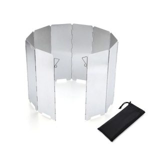AOTU AT6344-1 10pcs / Set Outdoor Camping With Pins Aluminum Stove Windshield