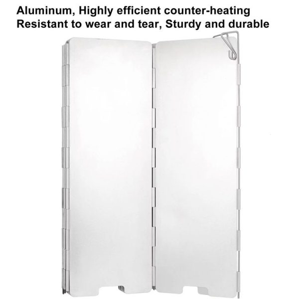 AOTU AT6344-1 10pcs / Set Outdoor Camping With Pins Aluminum Stove Windshield - Image 7