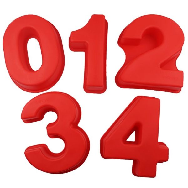 Digital Silicone Cake Baking Mold DIY Making Cookie Mould, Specification: Number 0 - Image 4