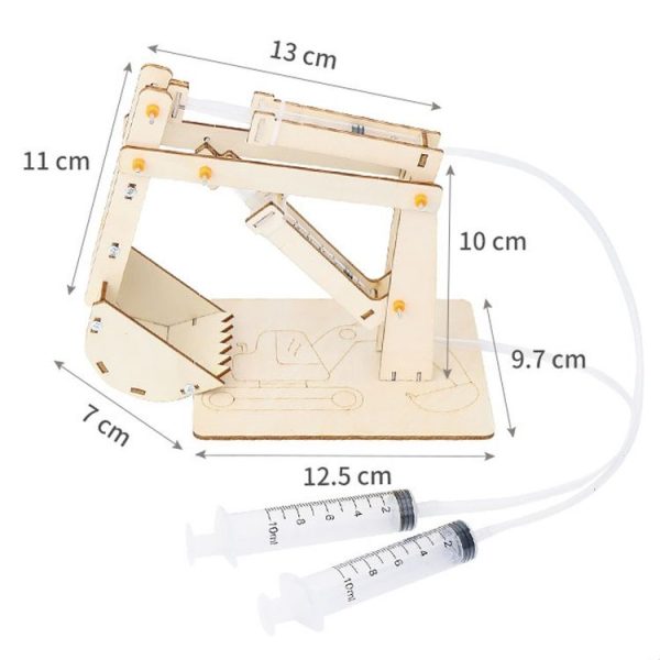 Wooden Hydraulic Excavator Pupils DIY Technology Small Production Science Experiment Materials - Image 3