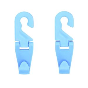 2pcs Mini Car Seat Back Plastic Hook (Random Color Delivery)