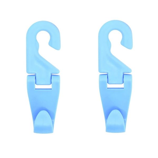 2pcs Mini Car Seat Back Plastic Hook (Random Color Delivery)