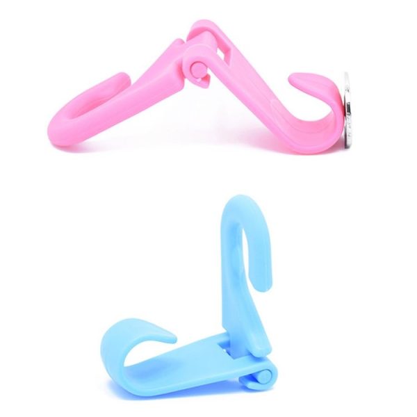 2pcs Mini Car Seat Back Plastic Hook (Random Color Delivery) - Image 4