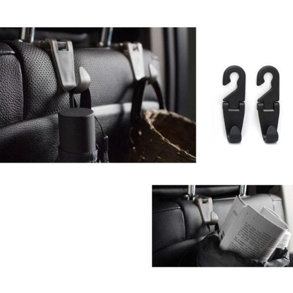 2pcs Mini Car Seat Back Plastic Hook (Random Color Delivery) - Image 5