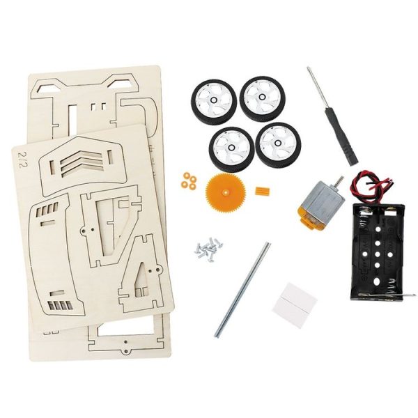 Children Electrical Racing Car Model DIY Technology Small Productions Creator Material Kit - Image 2