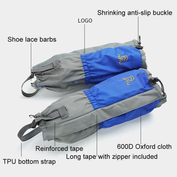 AOTU AT8901 1pair Outdoor Hiking Waterproof Snowproof Shoe Cover Hiking Desert Sandproof Foot Cover, Size: M Red - Image 3
