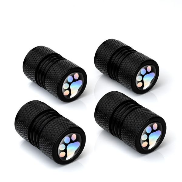 4pcs / Set Bear Claw Car Tire Modification Valve Protective Cap (Black) - Image 2