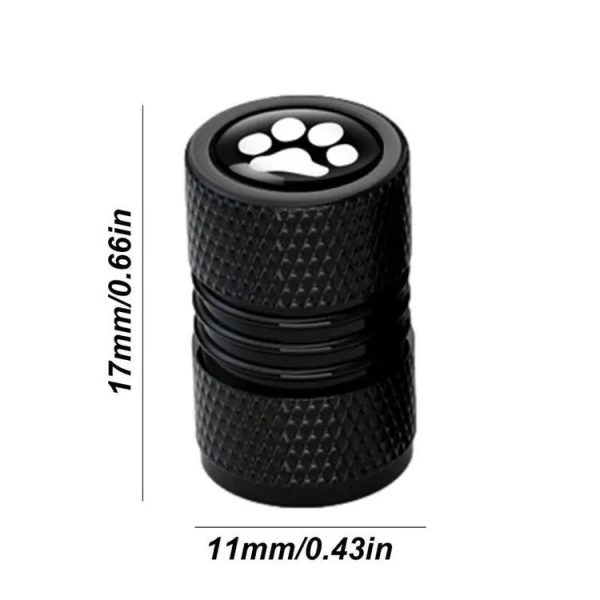 4pcs / Set Bear Claw Car Tire Modification Valve Protective Cap (Black) - Image 4