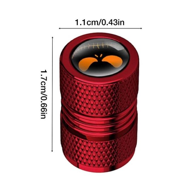 4pcs / Set Lantern Ghost Head Tire Modified Valve Cap (Black) - Image 3