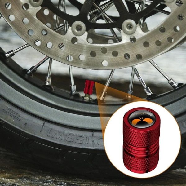 4pcs / Set Lantern Ghost Head Tire Modified Valve Cap (Black) - Image 5