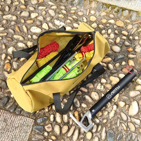 AOTU AT6549 Outdoor Spike Bag Camping Toolkit Camping Storage Bag (Mud Color) - Image 7