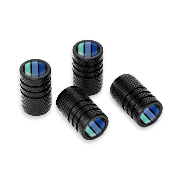 Aluminum Alloy Car Tire Decorative Valve Cap (Black) - Image 2