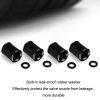 4pcs / Set Zinc Alloy Car Tire Modified Valve Cap (Black) - Image 3