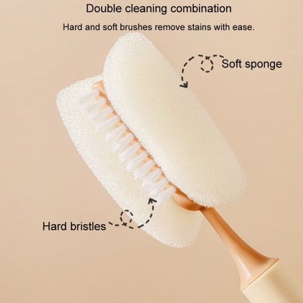 Removable Double Cleaning Cup Brush Sponge Long Handle Wine Glass Thermos Bottle Brush (Green) - Image 4