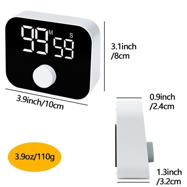 YS LED Rotating Timer IlSent Kitchen Time Manager (White) - Image 2