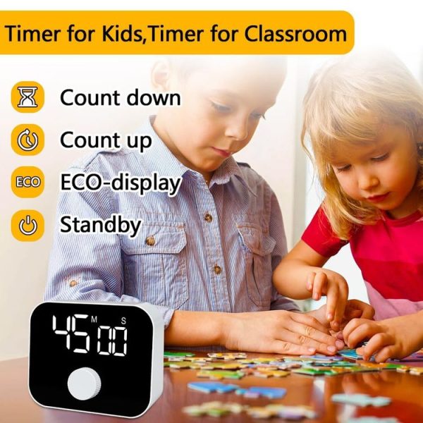 YS LED Rotating Timer IlSent Kitchen Time Manager (White) - Image 8